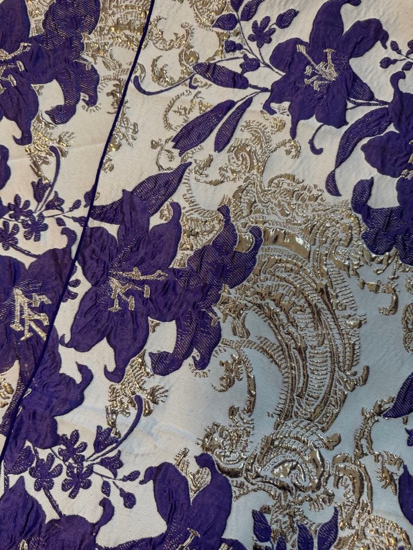 大人兵児帯【スノーホワイトプラチナシルバー】【リズヴァイオレット】の2点セット