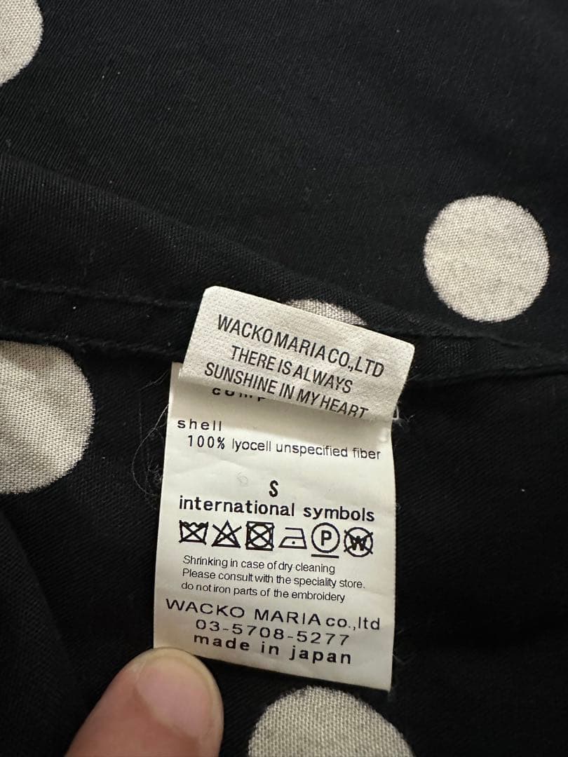 WACKOMARIA ワコマリア　ドット長袖シャツ Ｓ　水玉