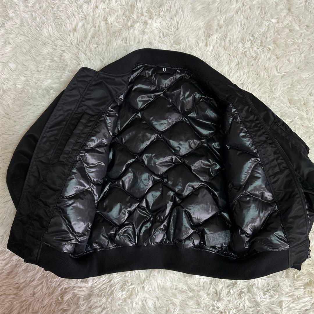【美品】ユニクロ +J ハイブリッドダウンオーバーサイズMA-1ブルゾン