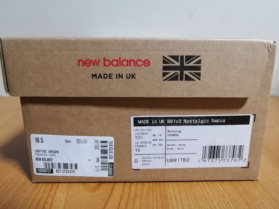 us10.5 28.5cm ニューバランス U991TB2 ブラウン 991v2