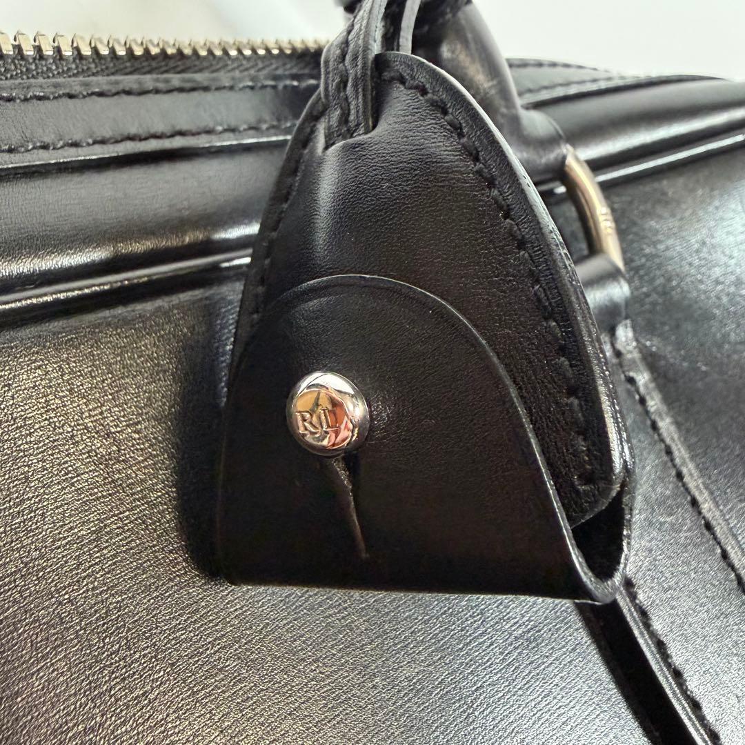 【美品】【希少】ラルフローレン　ビジネスバッグ　カーフレザー　ブラック　メンズ