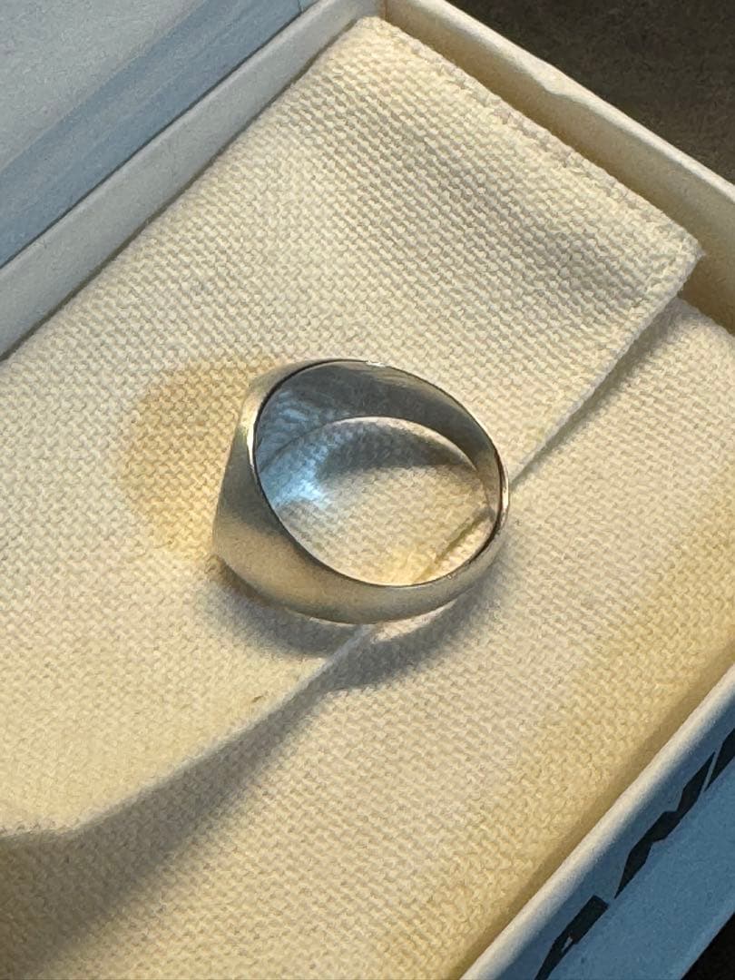 JIL SANDER シグネットリング　シルバー　Lサイズ