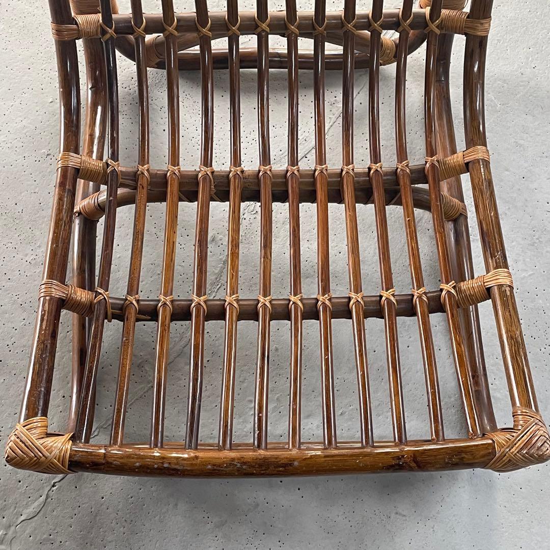 ①【マルニ木工】ラタンチェア　籐　ヴィンテージ　レトロ　家具　２脚出品中！