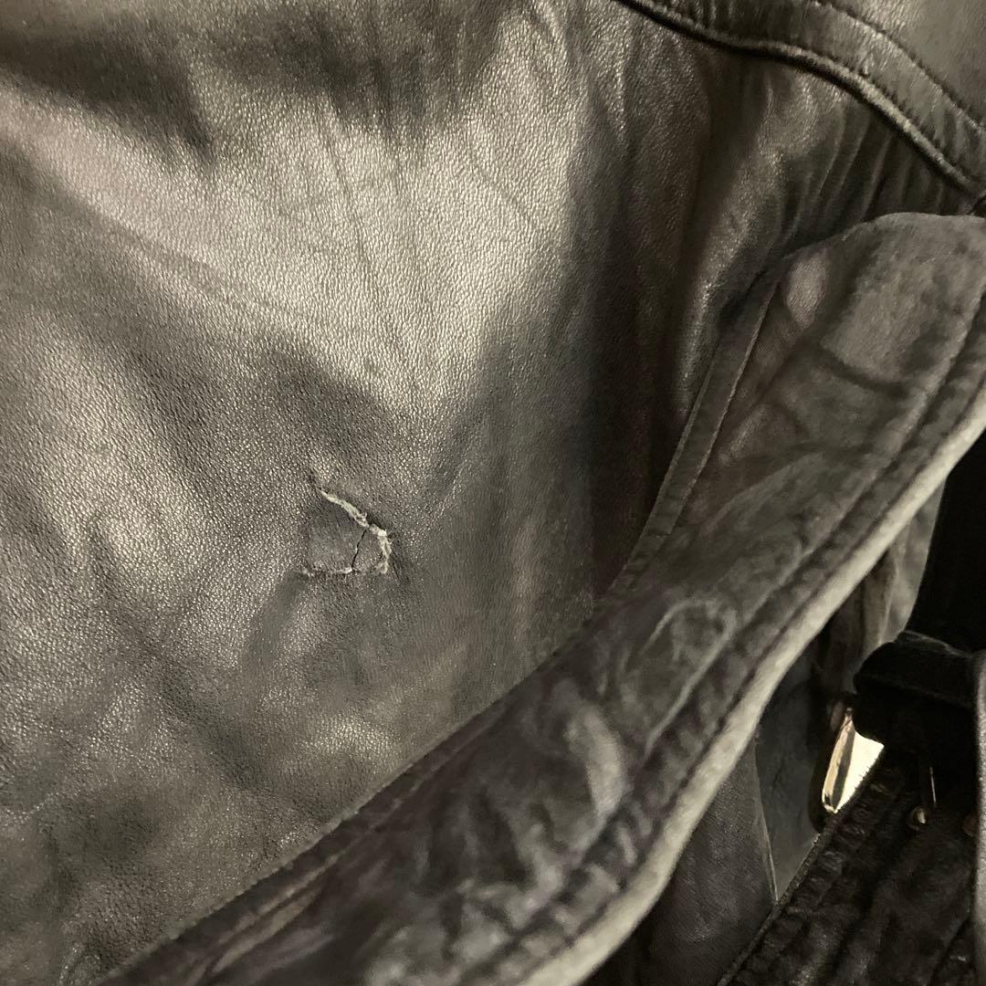 ヴィンテージ本革【renoma】希少ロングライダースジャケット コートY2K古着