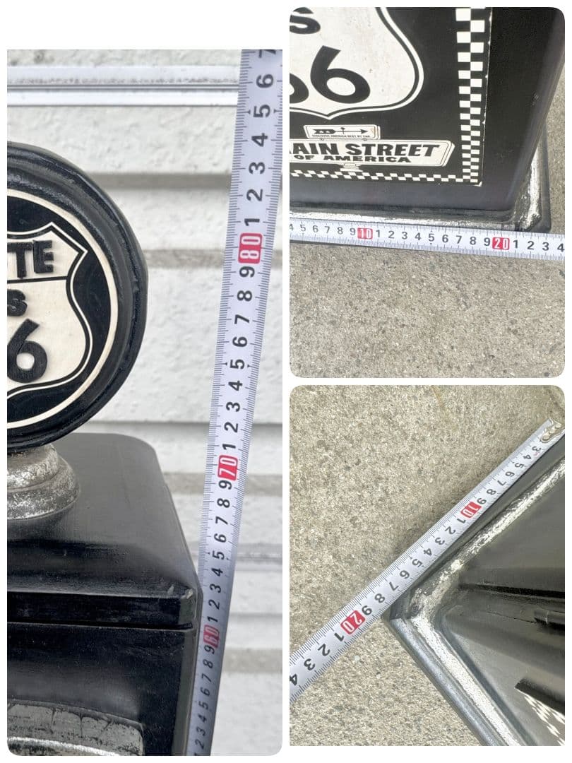 アメリカン雑貨 CDタワー 収納 ケース キャビネット ガスポンプ型 ルート66