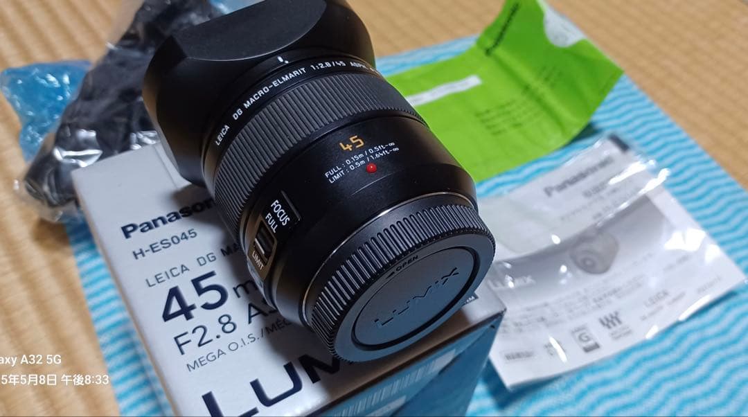 パナソニック　ライカ　マイクロフォーサーズ45mm マクロレンズ