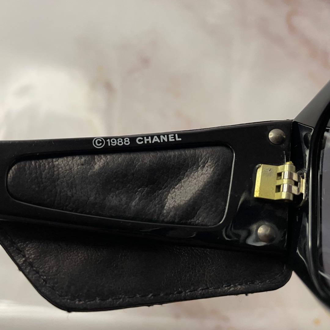 CHANEL シャネル ヴィンテージ レザー サングラス Y2K 1988 レア