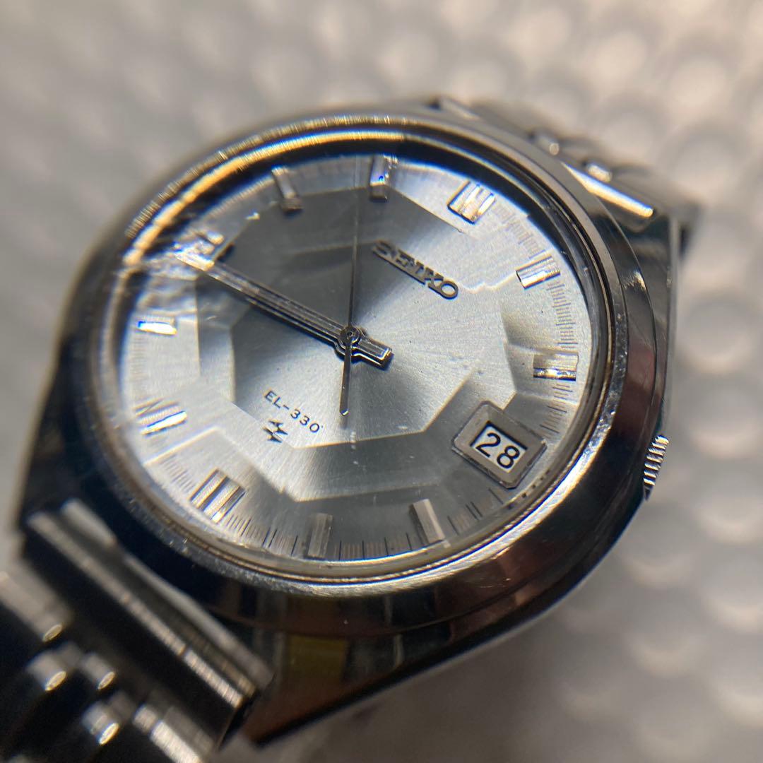 セイコー　EL 330 電磁テンプ式　カットガラス