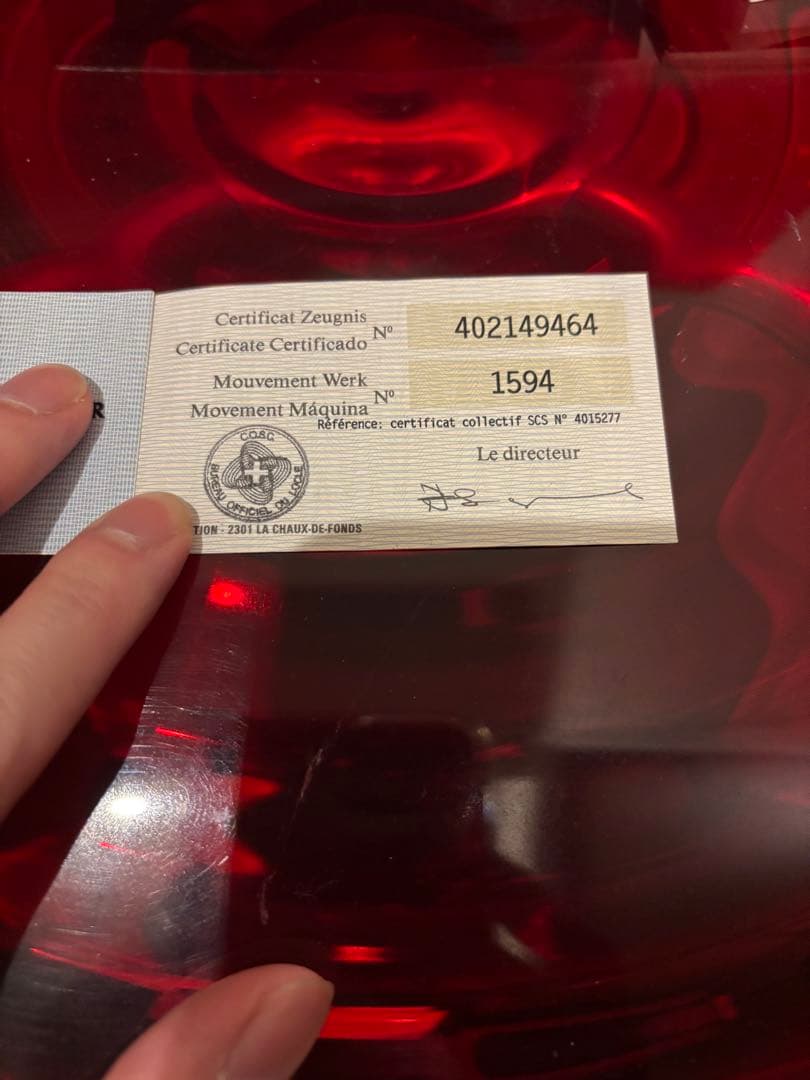 ディオールオム シフルルージュ クロノグラフ ブラック自動巻き 腕時計