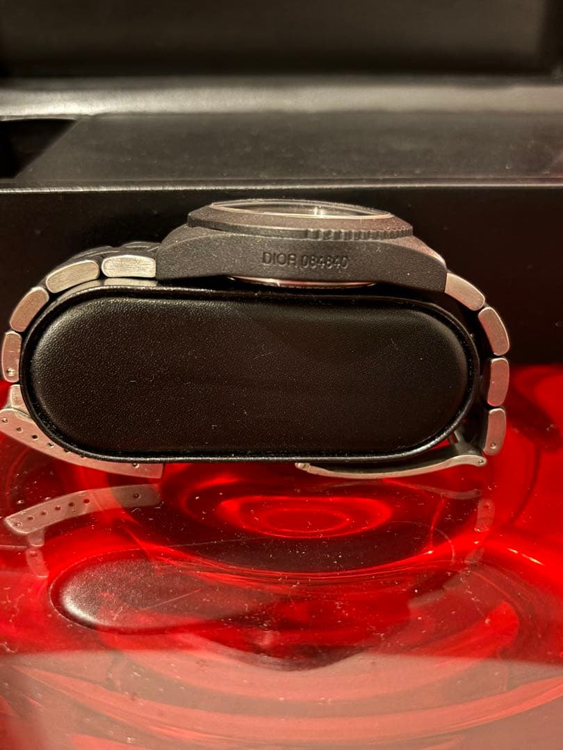 ディオールオム シフルルージュ クロノグラフ ブラック自動巻き 腕時計