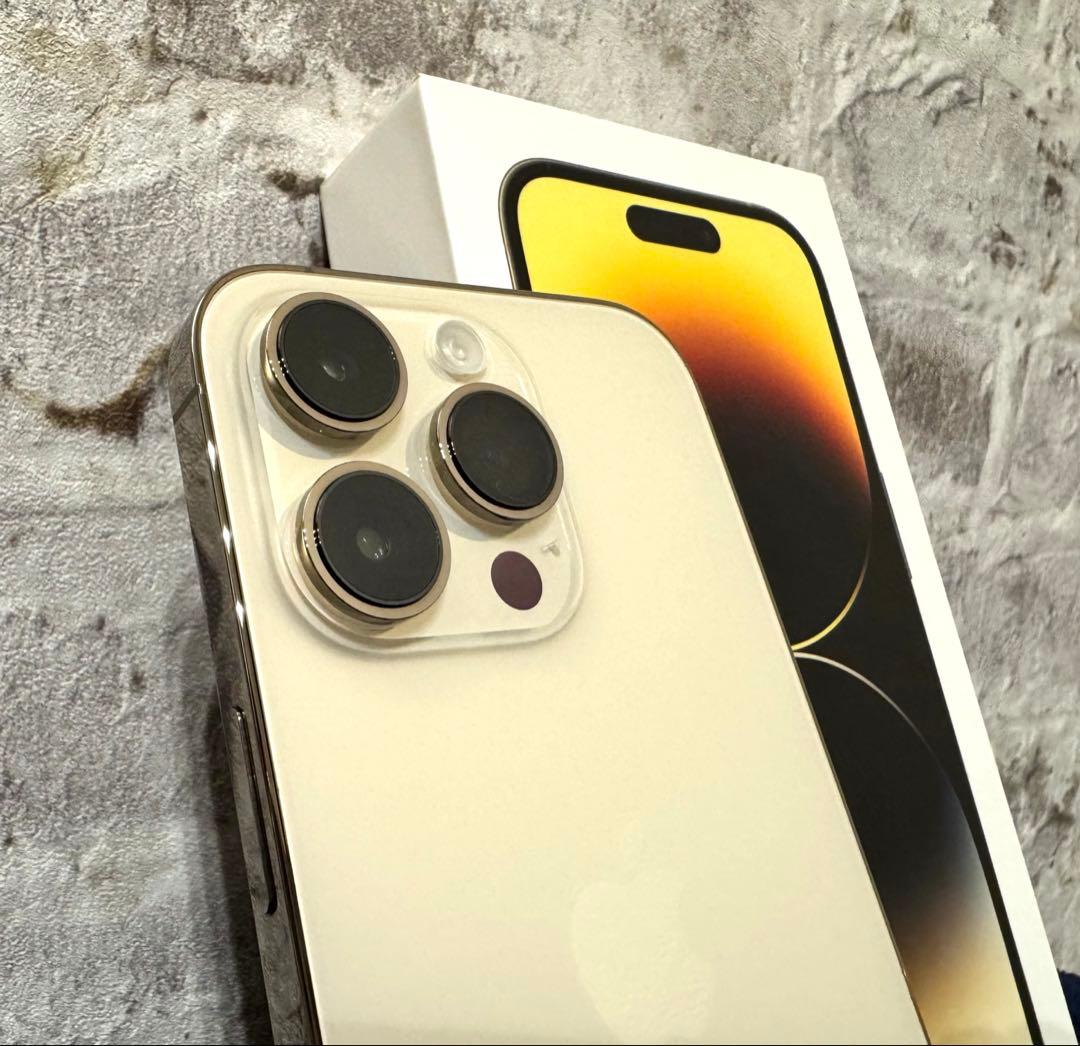 【美品】iPhone 14 Pro ／256GB ゴールド