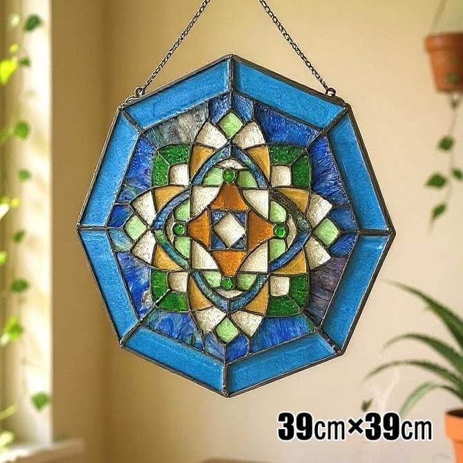 フォロー割【USED品 】欧州 アンテーク ステンドグラス　ハンドメイド