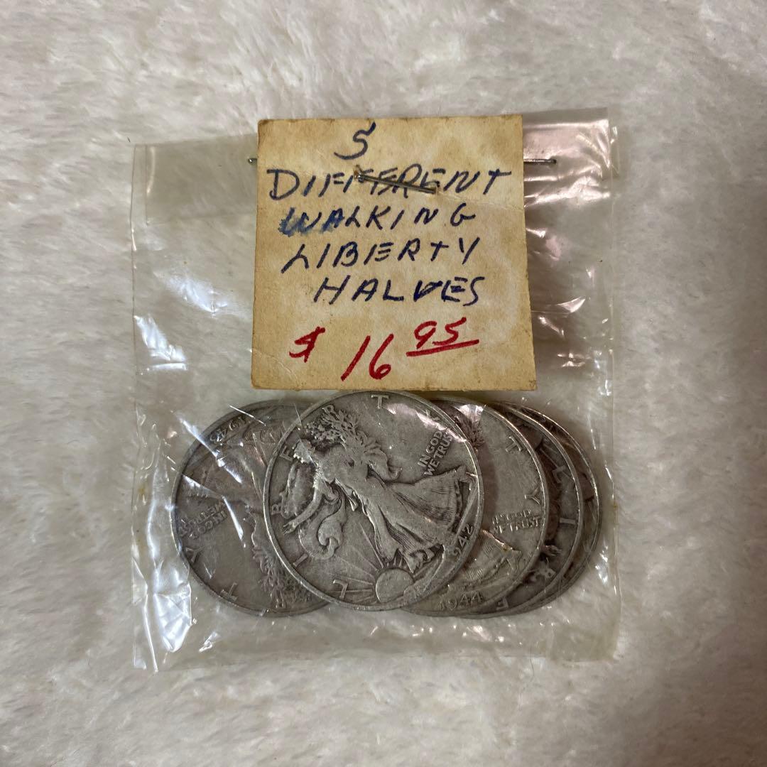 【美品】ウォーキング・リバティ・ハーフダラー5点