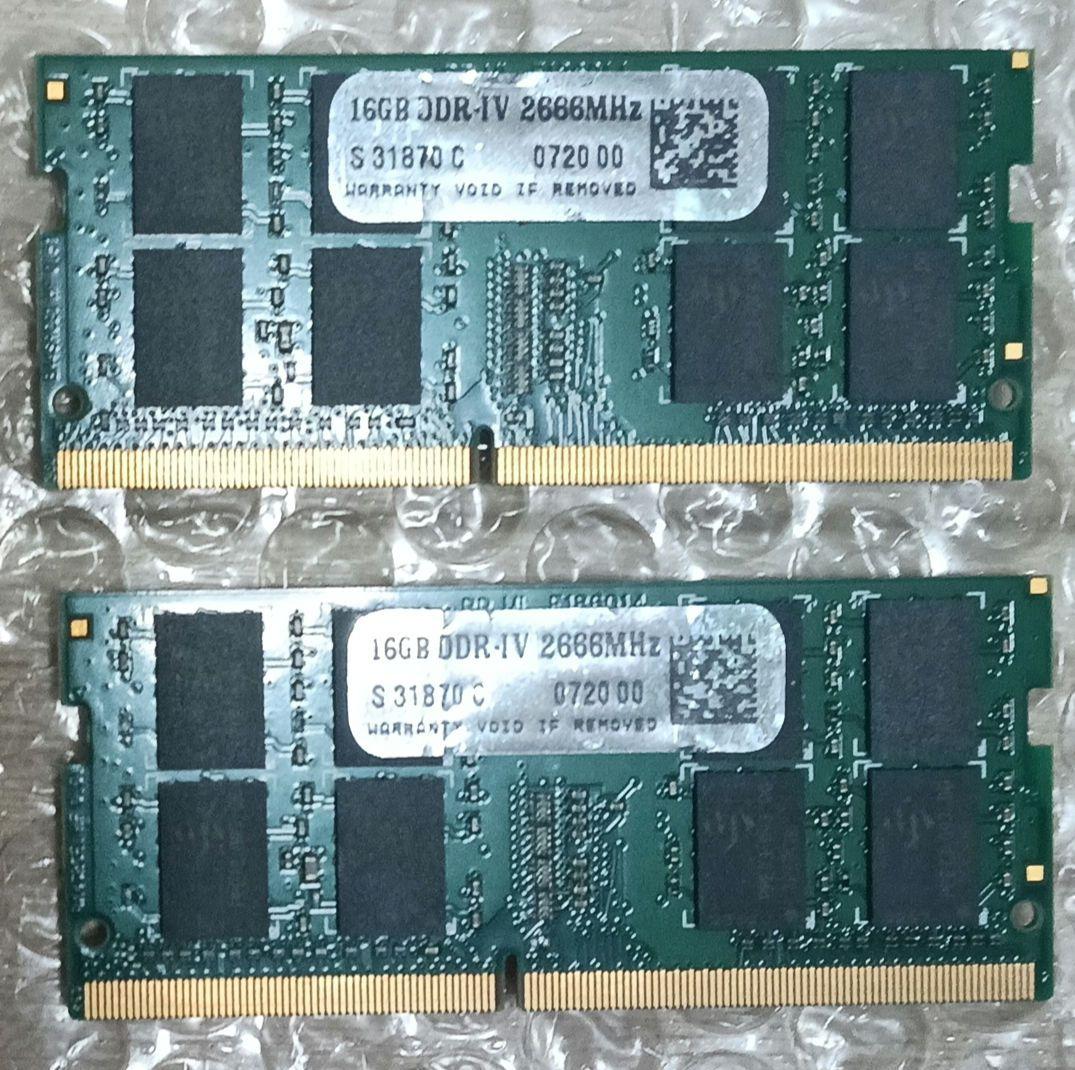 ddr4 2666 32GB(16GB×2 )ノートPC用