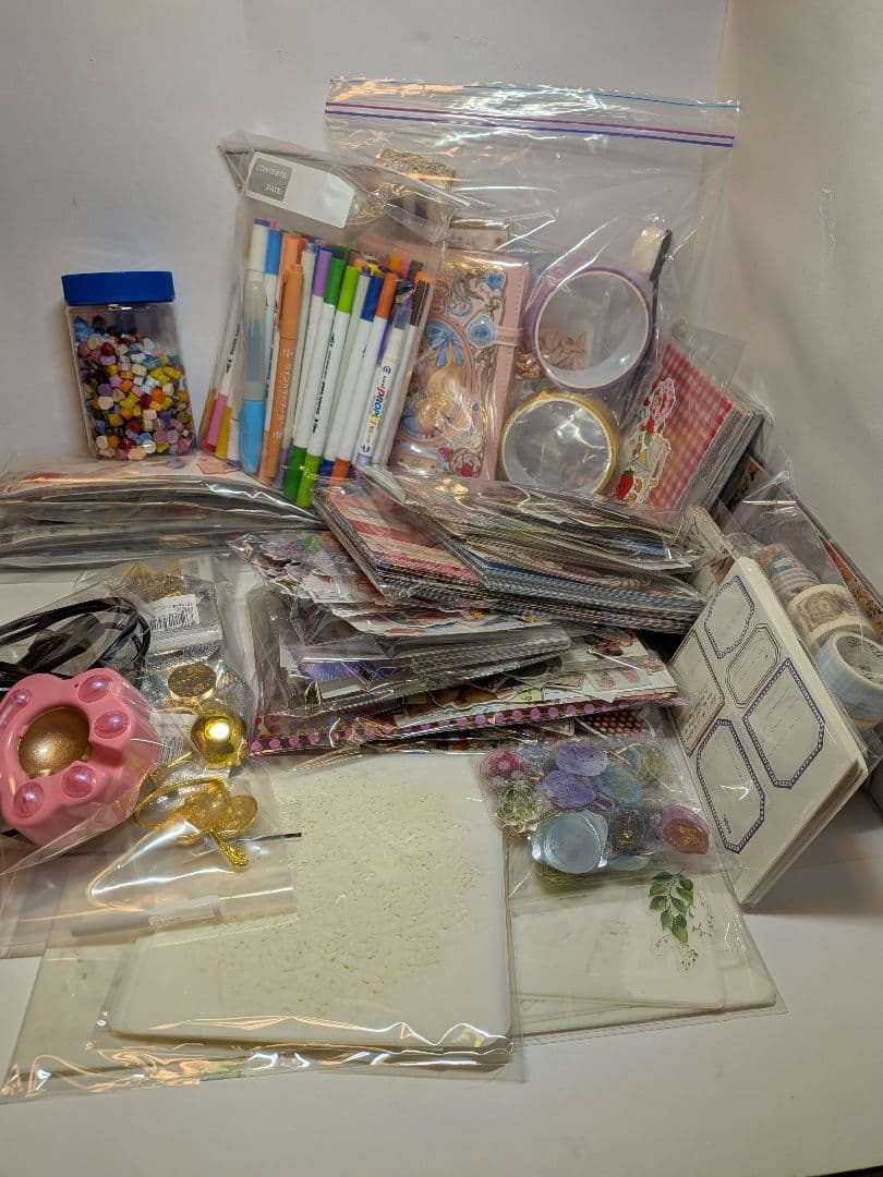 ⑤コラージュ　シール　紙もの　シーリング