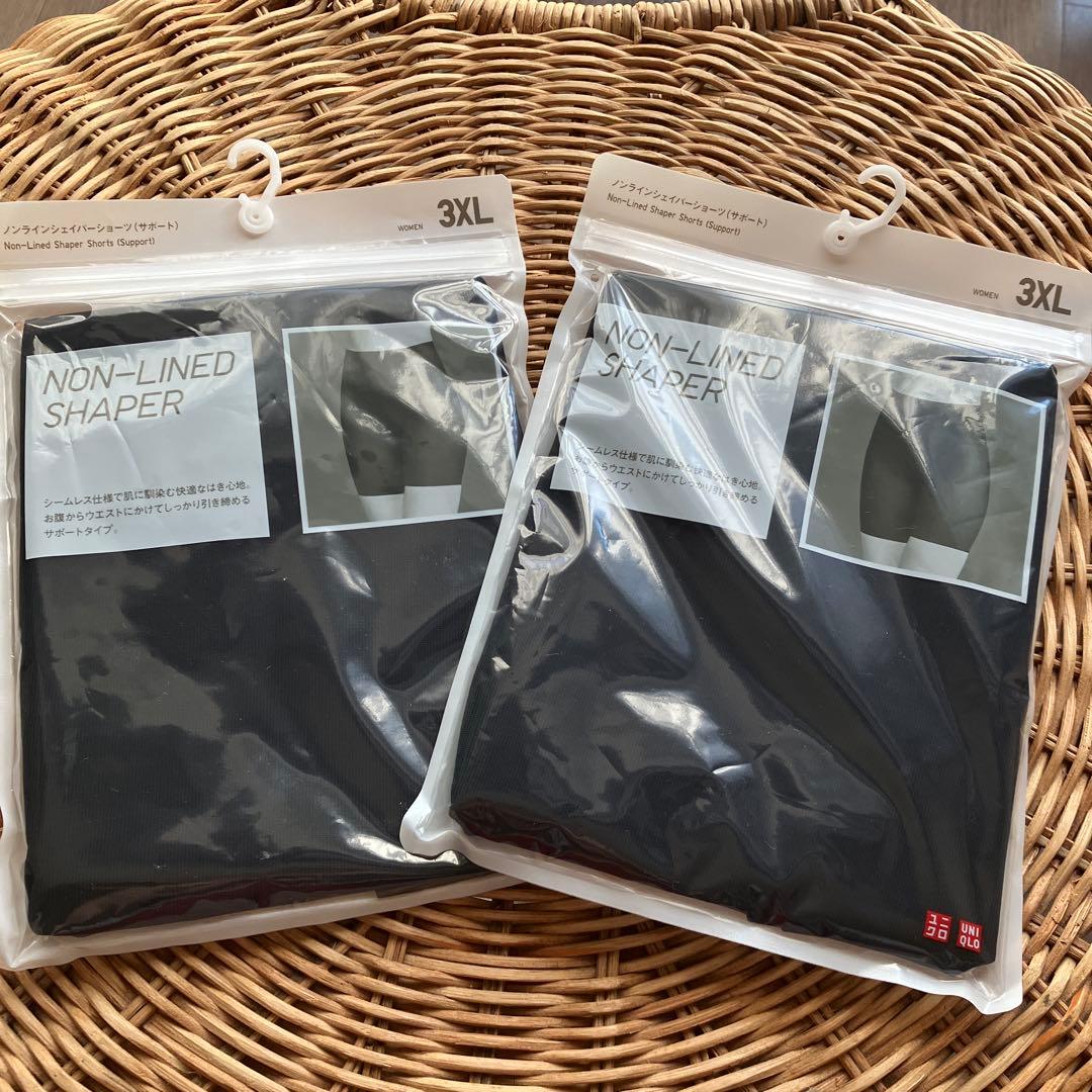 UNlQLOノンラインシェイパーショーツ 3XL ブラック　ユニクロ　ガードル