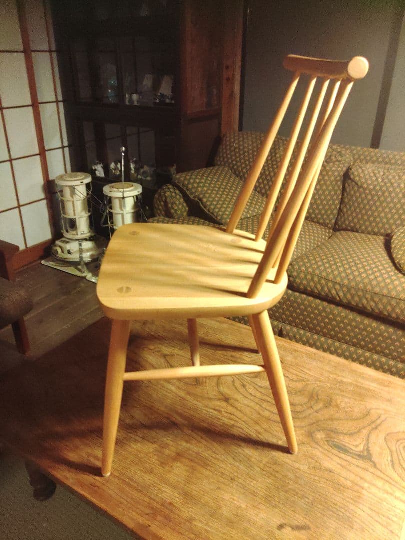 希少　いまだ　北欧　無垢　椅子　ウィンザーチェア　ヴィンテージ　伝統工芸