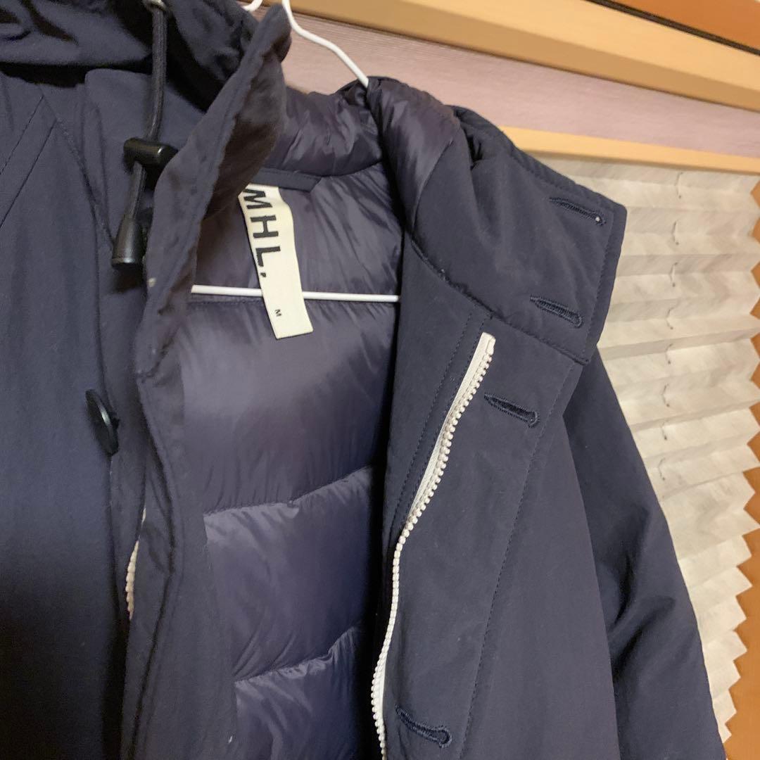 MHL. フード付きネイビーダウンジャケット M