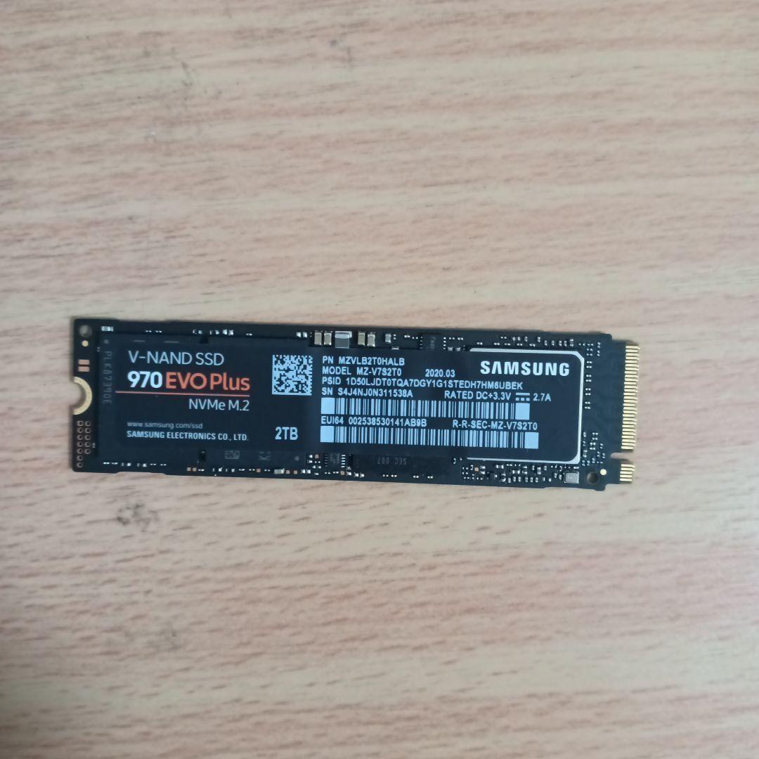 SSD　SAMSUNG 970 EVO Plus NVMe M2　2TB