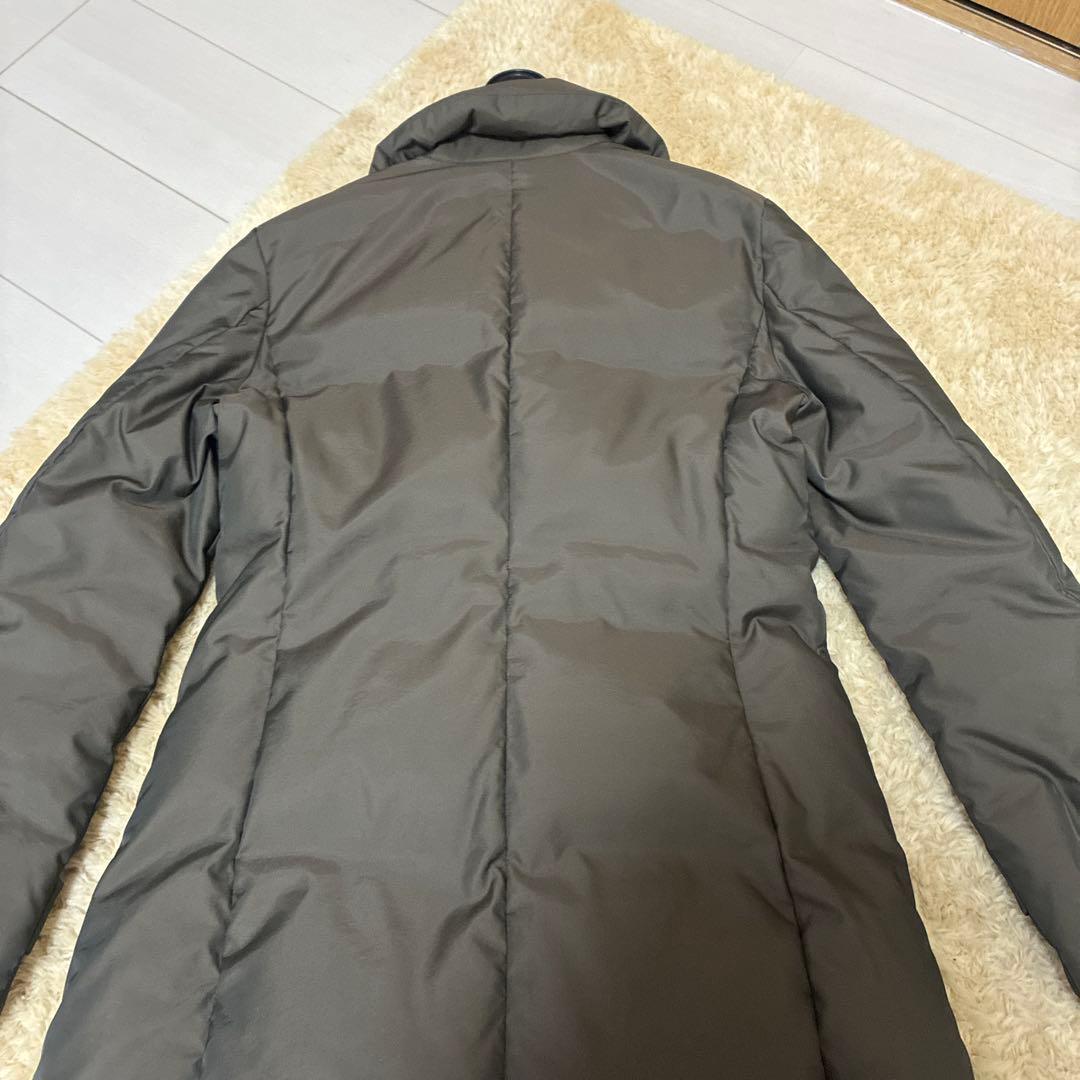 ICB オンワード樫山 ダウンコート ダブルブレスト カーキ AラインM-L