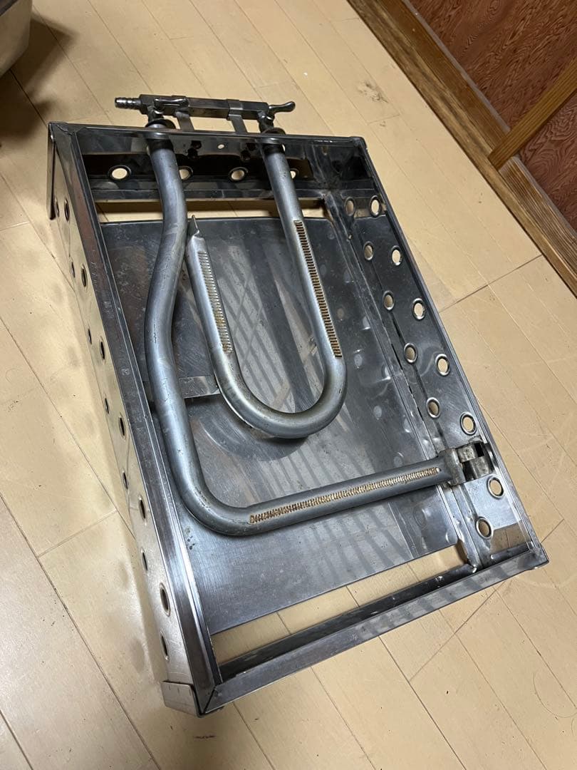 業務用ガス式おでん鍋　2仕切り　lpガス ホース付き　厨房店舗