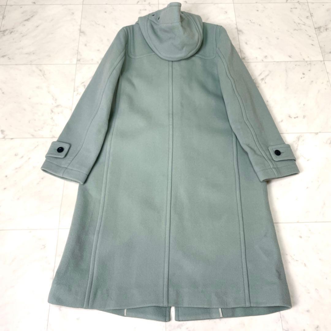 【美品】マカフィー メルトンウール ダッフルコート ブルーグリーン 36 S
