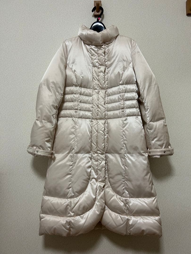 トゥービーシック ホワイトベージュ 上品高級3ウェイダウンコート 40 M