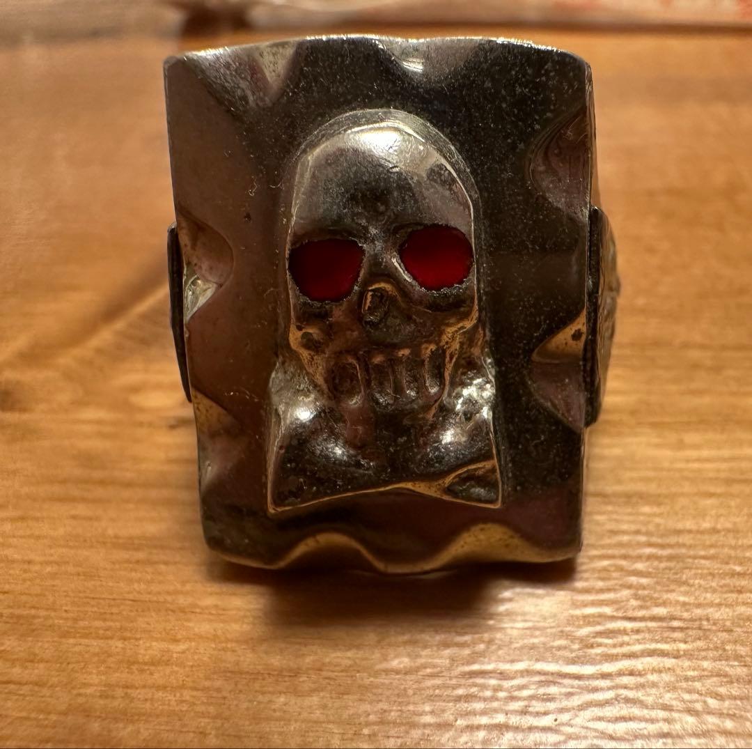 まちゃあき　メキシカンリング　バイカー　スカル　40s 50s