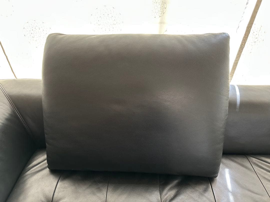 大塚家具LSコンフォート ソファー背もたれ3点セット 黒