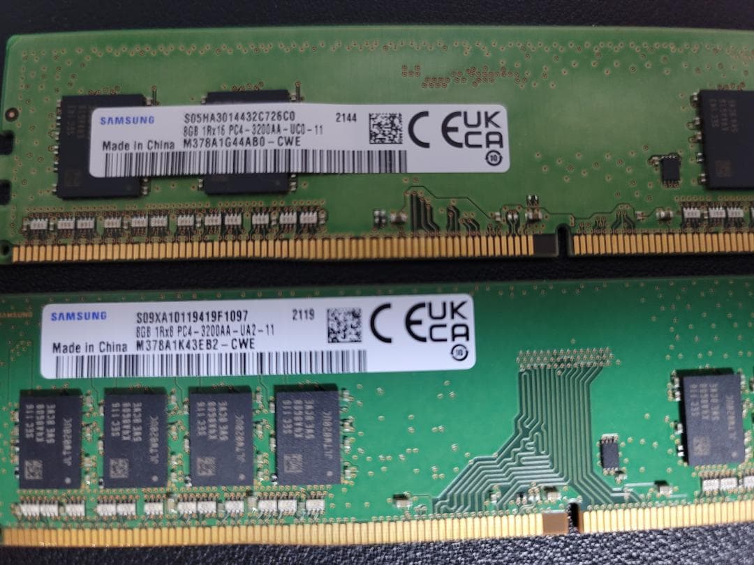 メモリー DDR4 16Gb 3200Mhz Ram 8GbX 2(16Gb)