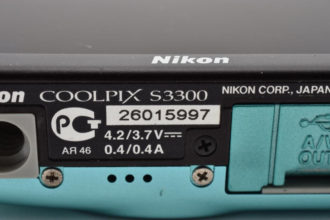 【美品】Nikon COOLPIX S3300 ミントブルー　動作確認済