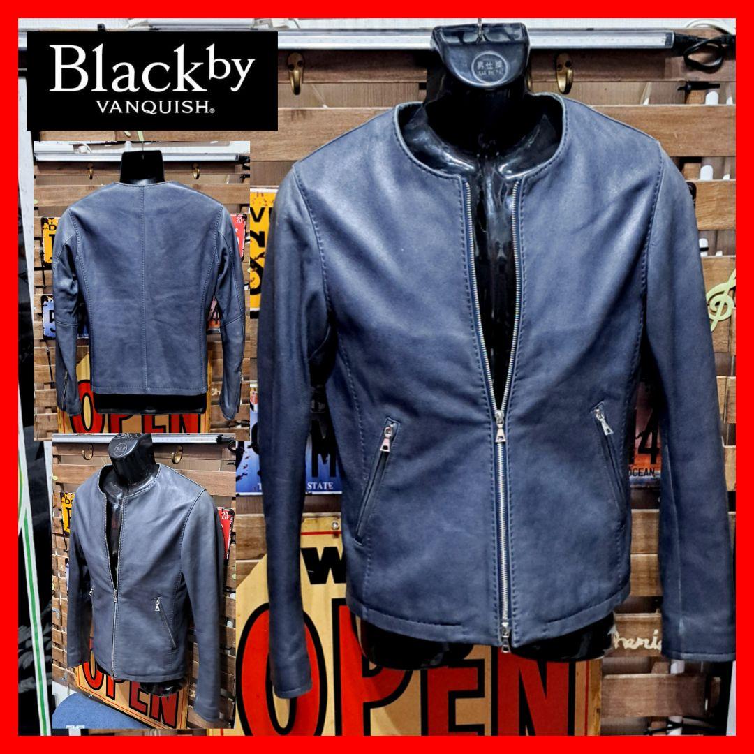 定価4.2万　Black by VANQUISH　ラムレザーライダースジャケット