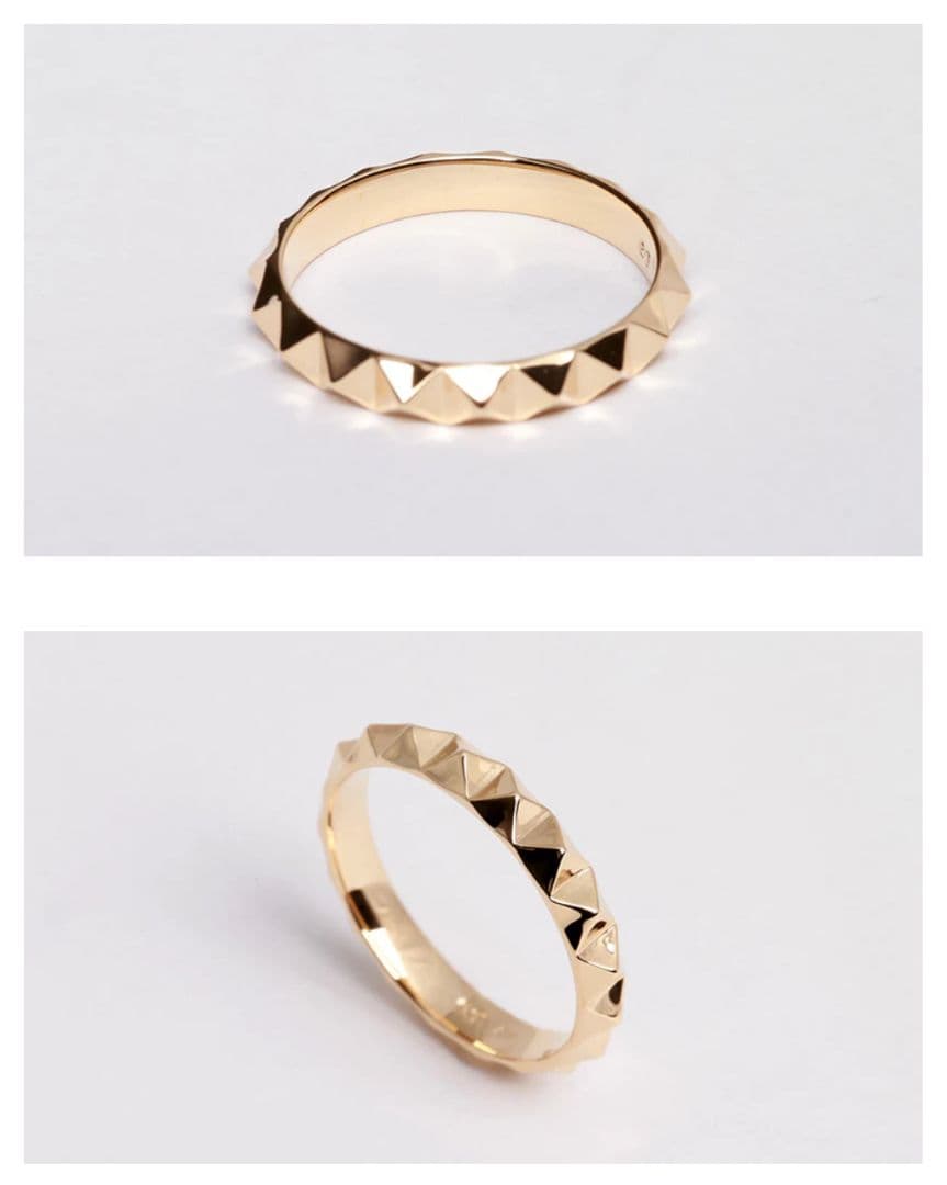 ほぼ新品☆OFオレフィーチェ「ミニスタッズ」ピンキーリング K18PG( 0号)