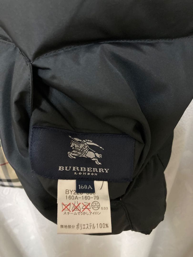 リバーシブル ダウンベスト 黒 チェック柄