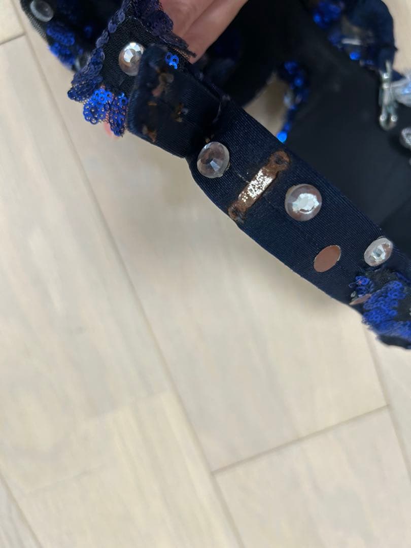 Hanan ベリーダンス　ブラスカートセット　紺色