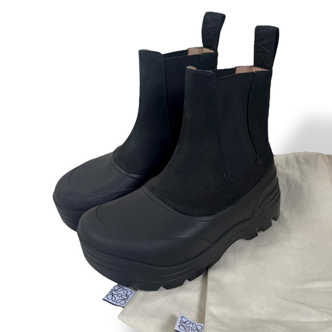 LOEWE ロエベ フィールド チェルシーブーツ サイズ36 保存袋つき 黒