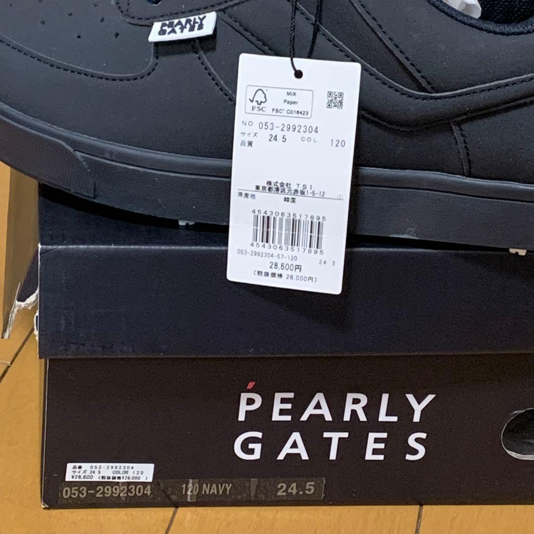 新品 PEARLY GATES パーリーゲイツ ゴルフシューズ スパイク24.5