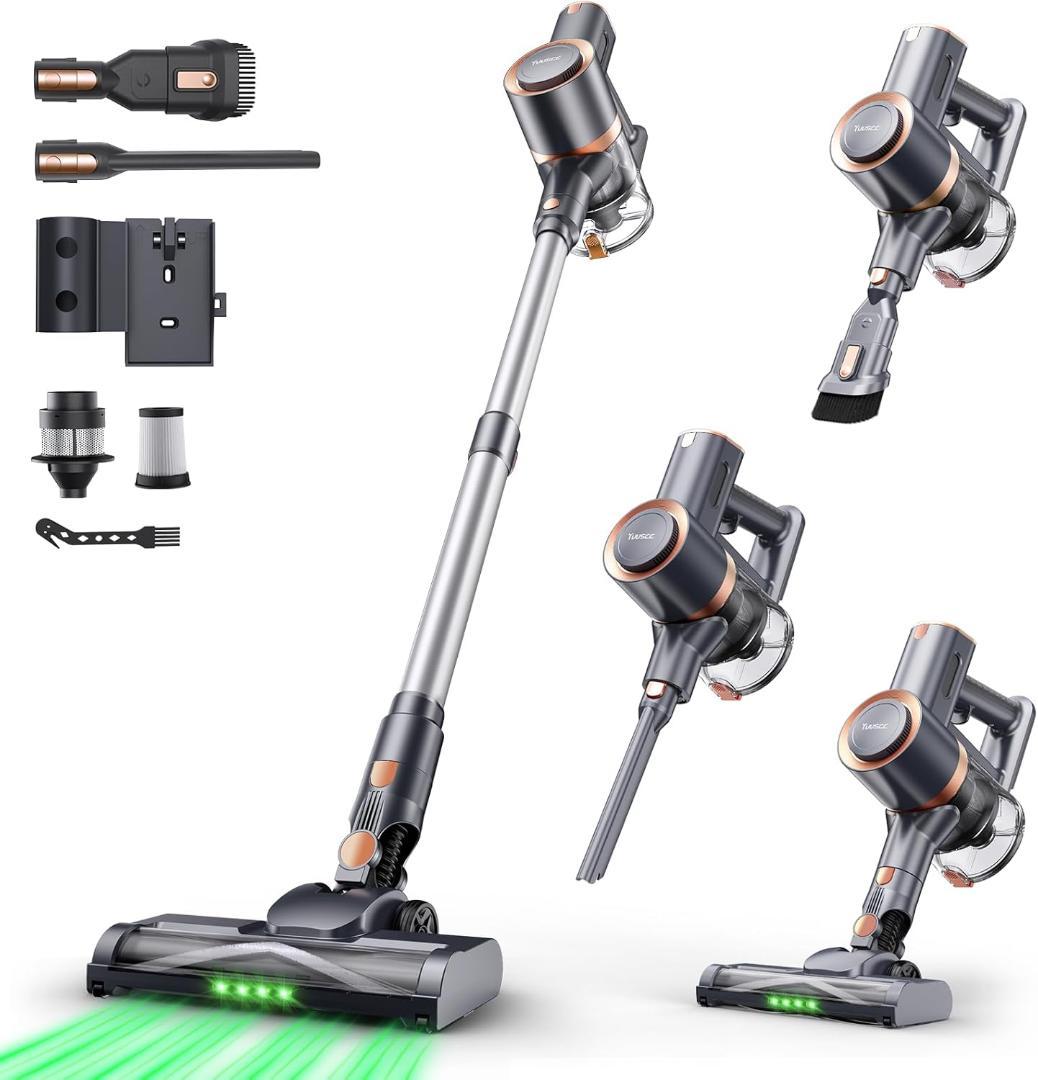 掃除機 コードレス90Kpa真の超強力吸引 充電器スタンド付き コードレス