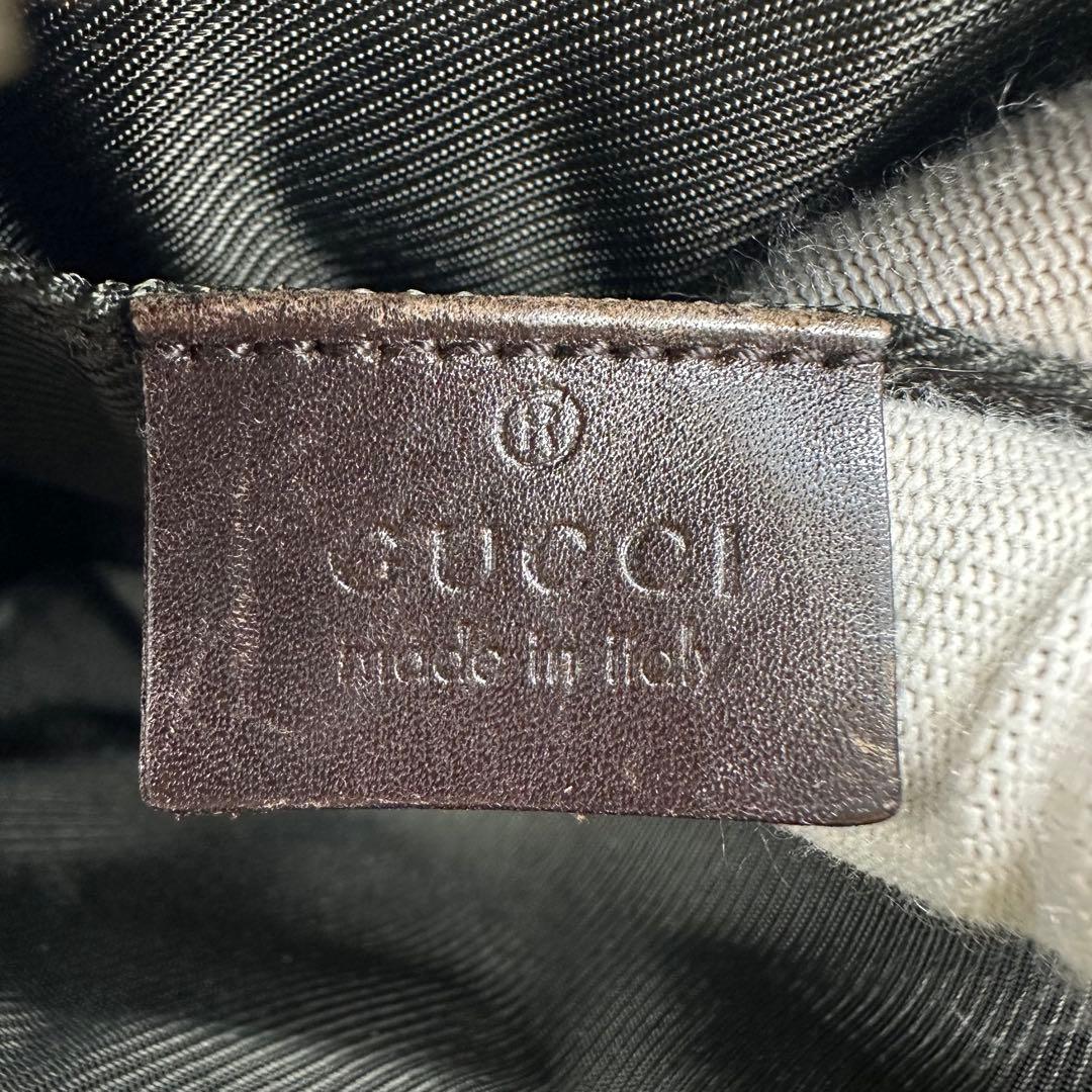 【美品】GUCCI ショルダーバッグ GG スプリーム GG柄 pvc×レザー