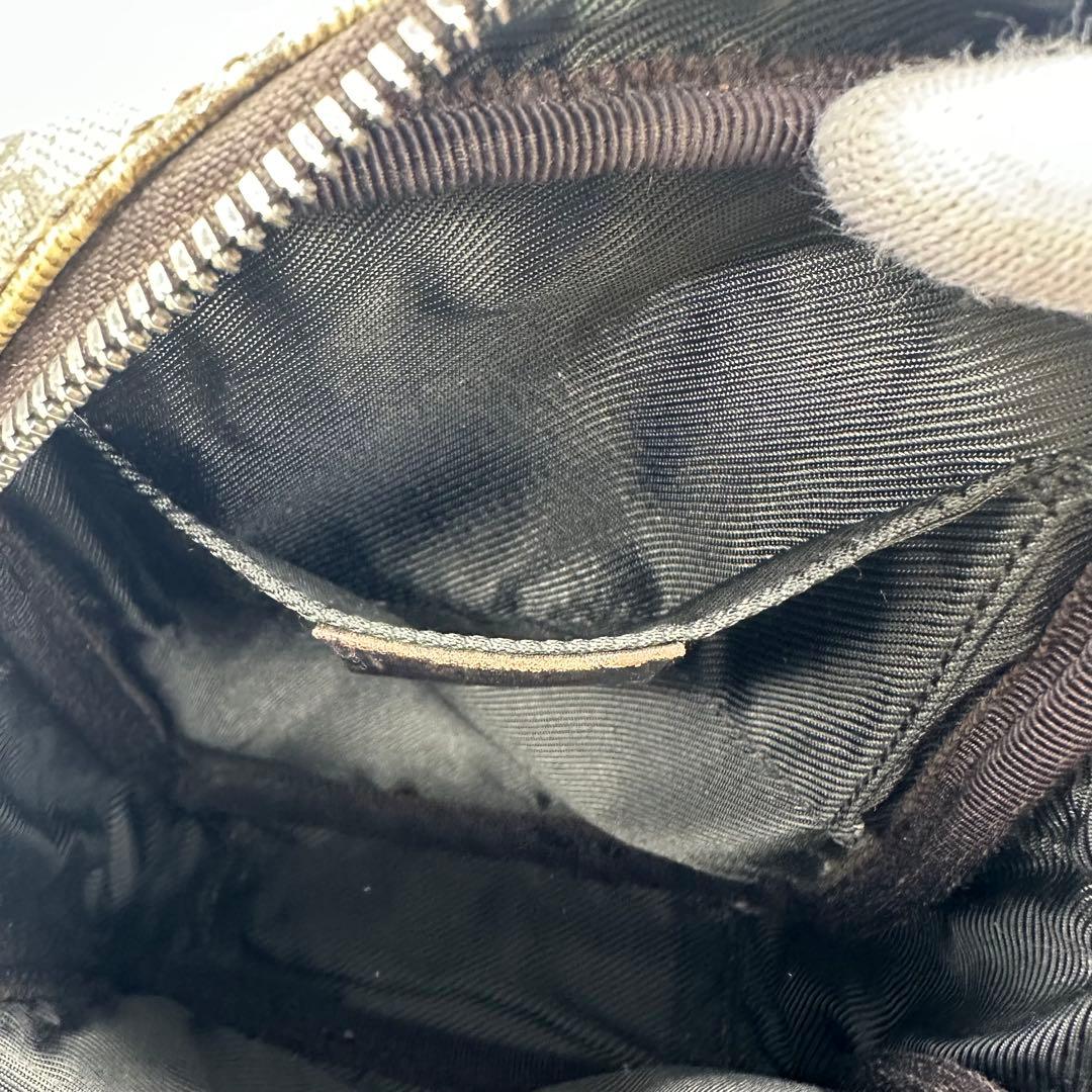 【美品】GUCCI ショルダーバッグ GG スプリーム GG柄 pvc×レザー