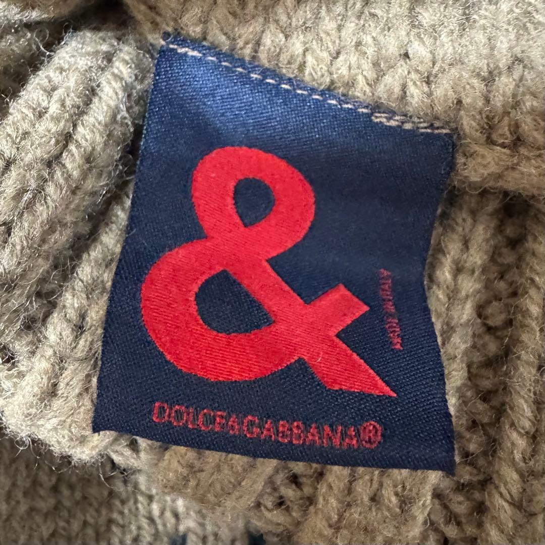 ドルチェアンドガッパーナ　ニット　カウチン　セーター　ノルディック　タートル