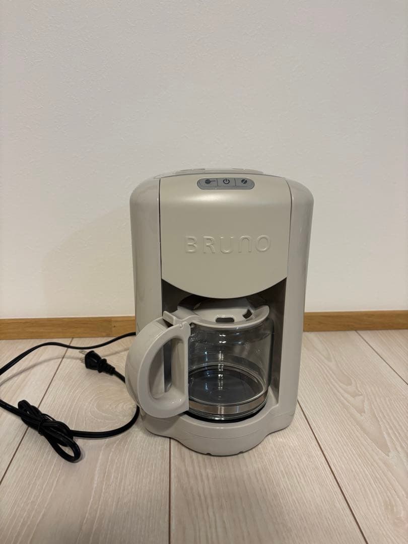 BRUNO コーヒーメーカー ホワイト ガラスカップ付き
