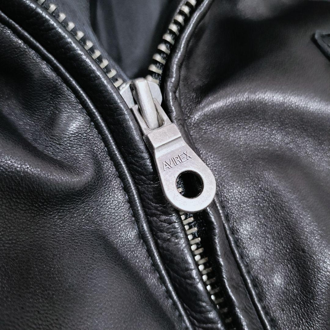 【値下げ交渉歓迎】 アヴィレックス AVIREX レザーダウンジャケット 2XL