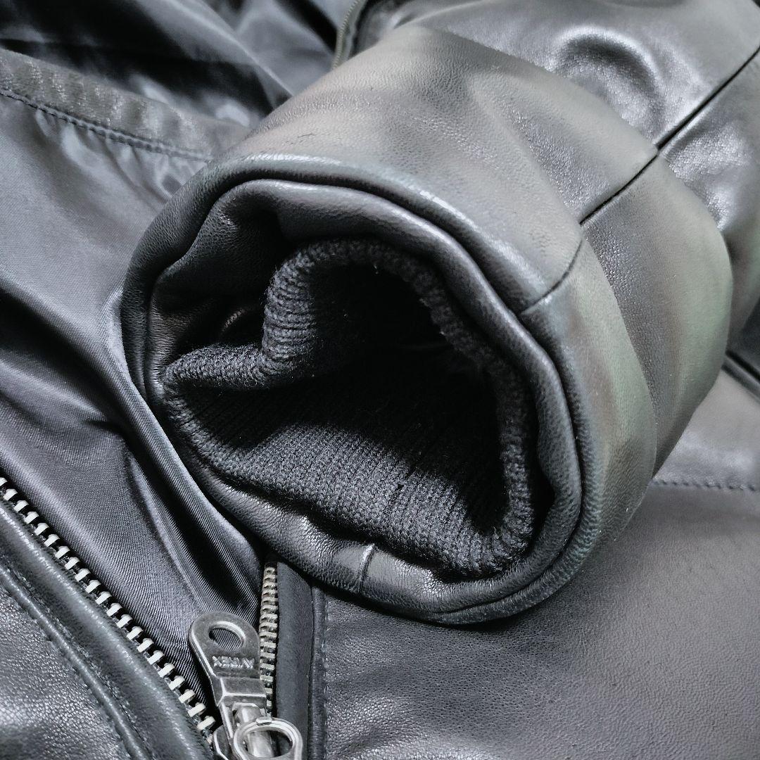 【値下げ交渉歓迎】 アヴィレックス AVIREX レザーダウンジャケット 2XL
