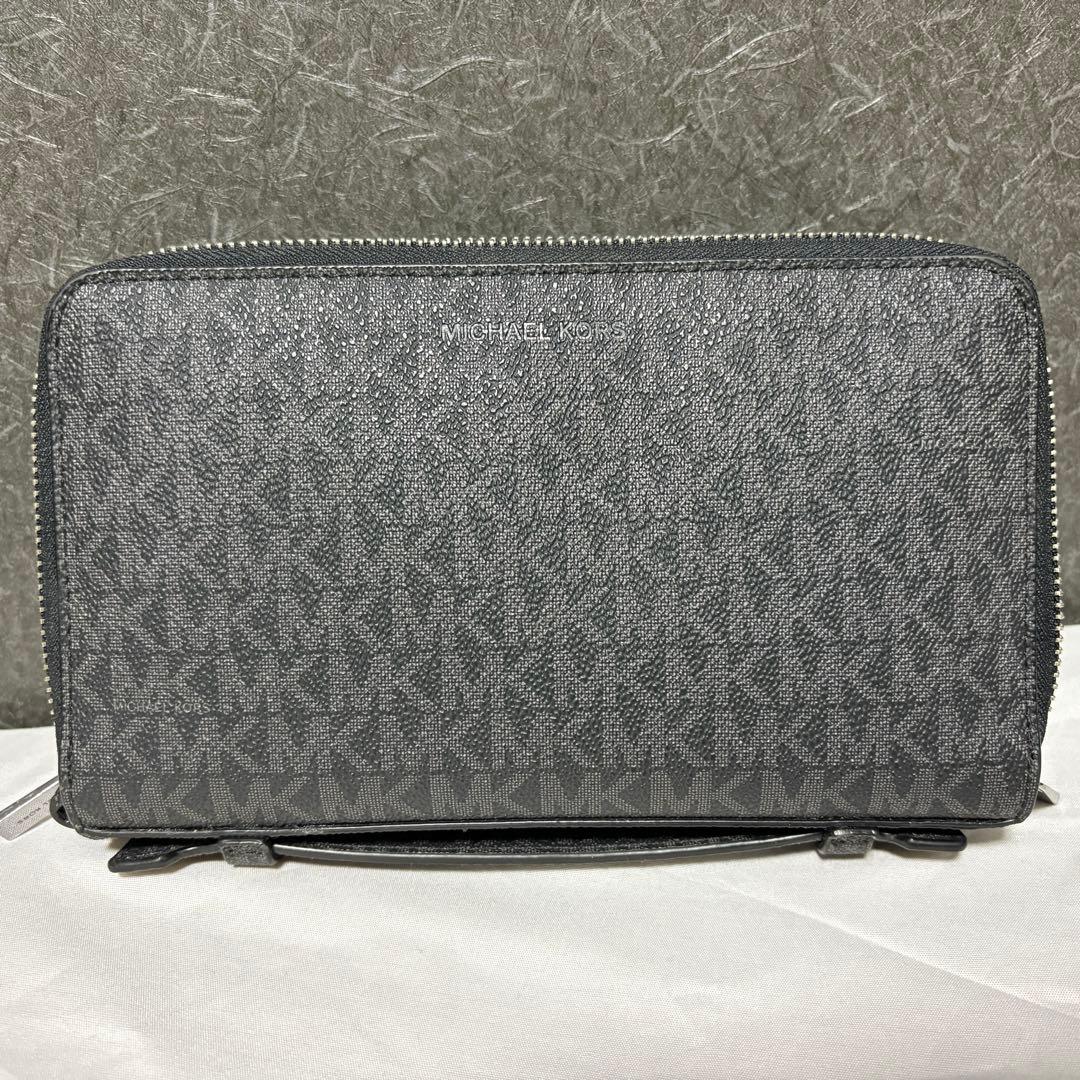 最終値下げ⭐︎マイケルコース　オーガナイザーMK総柄　レザー財布　ウォレットバッグ