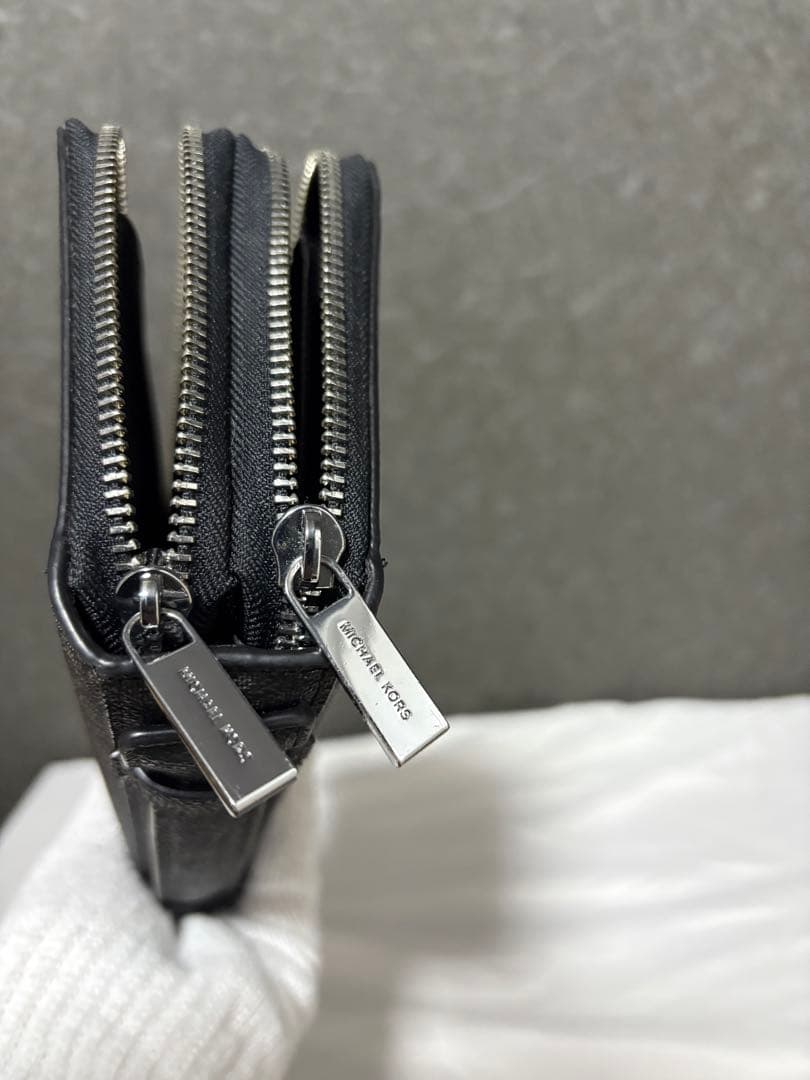 最終値下げ⭐︎マイケルコース　オーガナイザーMK総柄　レザー財布　ウォレットバッグ