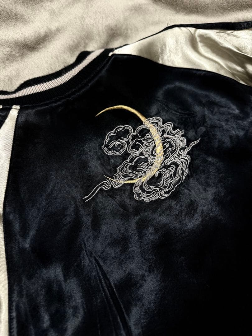 未使用近 SATORI２面用 虎 桜 日本限定 スカジャン レーヨン 美品