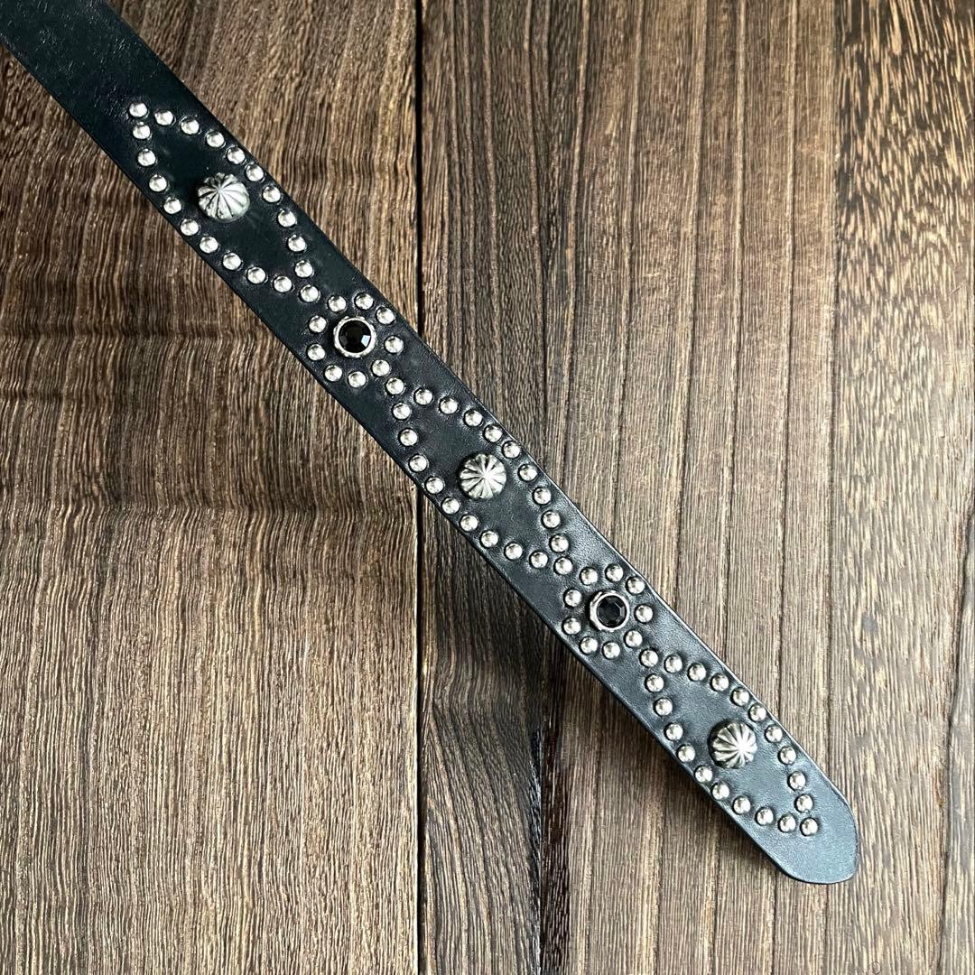 ナローロングベルト　シルバー　サドルレザー　oval+ HTC CALEE