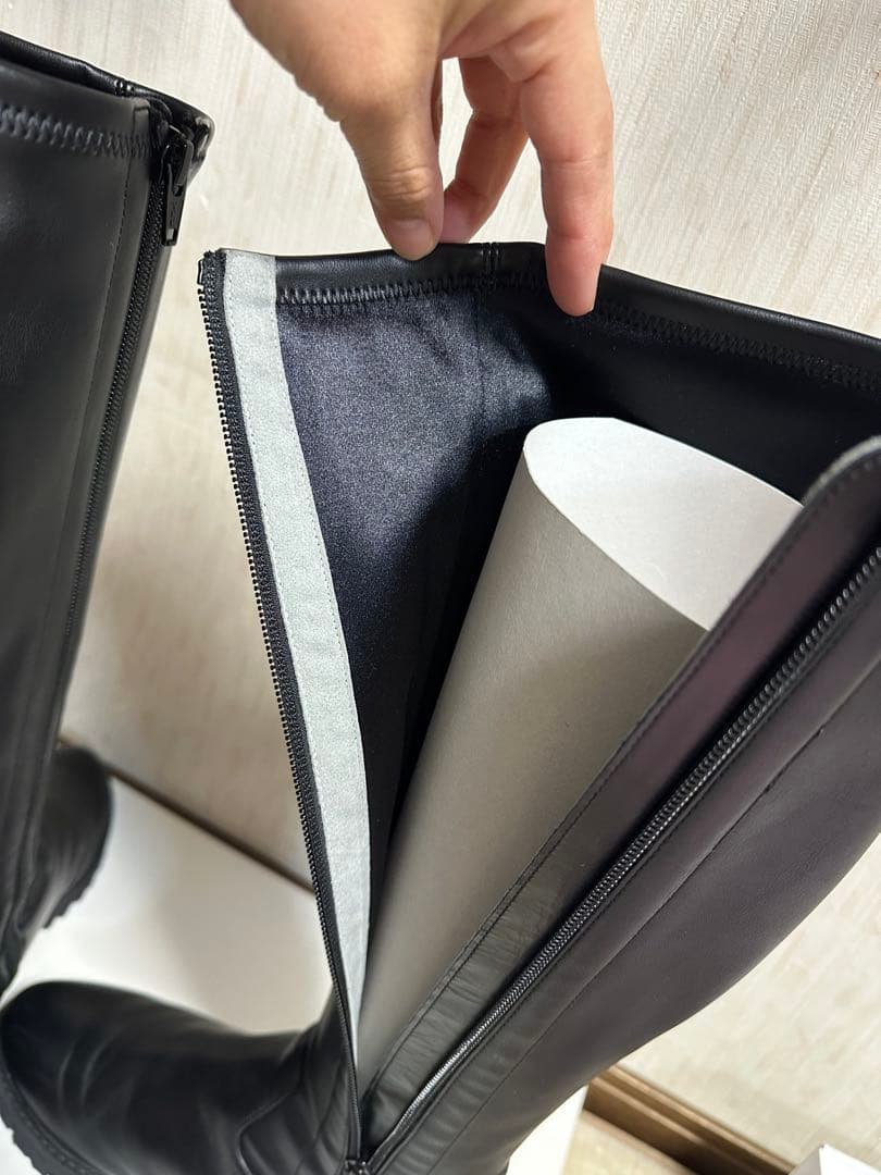 DIANA ロングブーツ レザーブーツ ブラック 黒 24cm