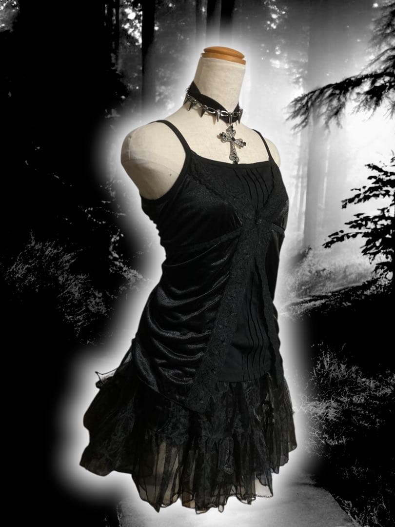 y2kサテンゴシック00s当時物平成姫ギャルランジェリーフェアリーグランジ小悪魔